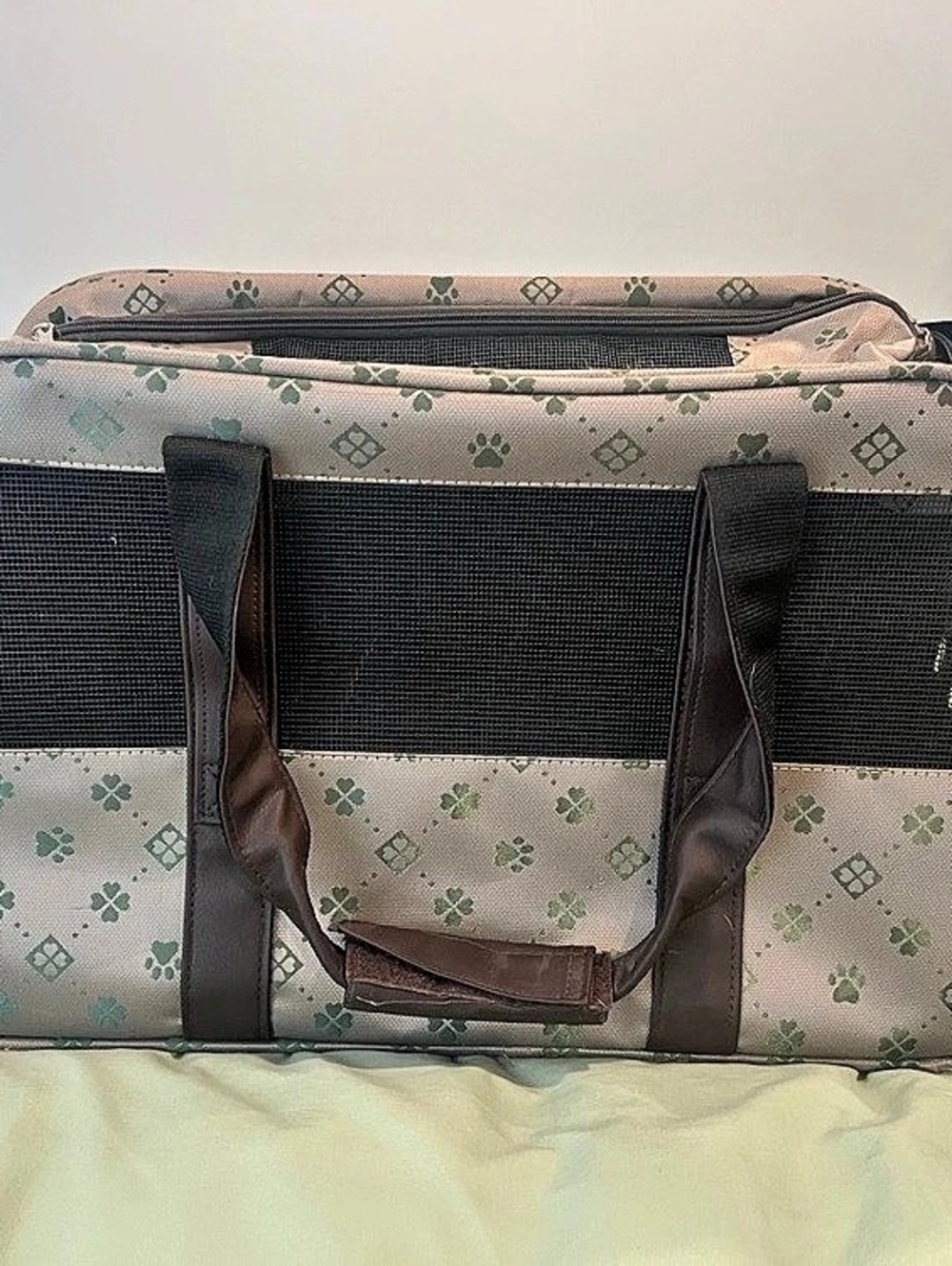 Trixie Pet Travel Carrier in Beige & Green